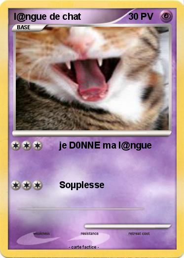 Pokemon l@ngue de chat
