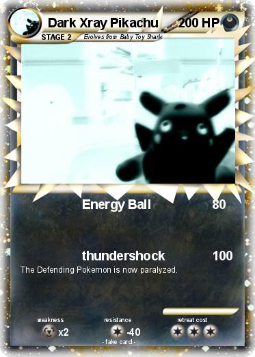 Pokemon Dark Xray Pikachu