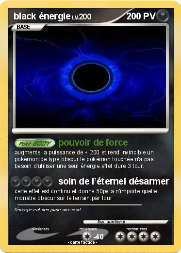 Pokemon black énergie