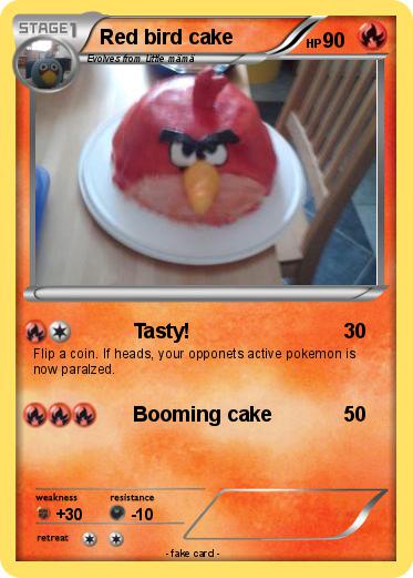 Pokemon Red bird cake