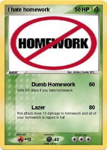 Pokemon I hate homework