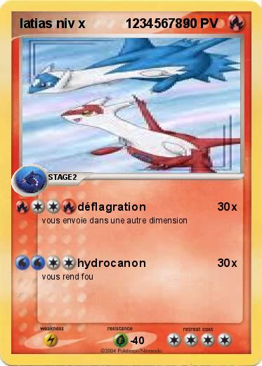 Pokemon latias niv x           1234567890