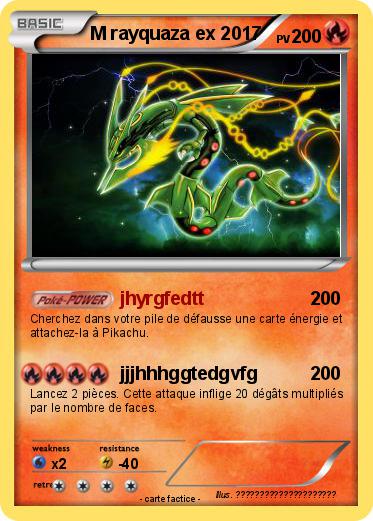 Pokemon M rayquaza ex 2017