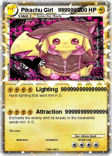 Pokemon Pikachu Girl   99999999