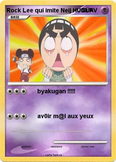 Pokemon Rock Lee qui imite Neij HUGÜA