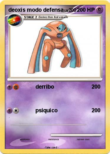 Pokemon deoxis modo defensa