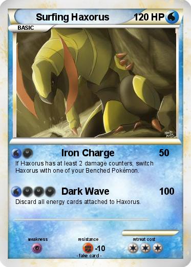 Pokemon Surfing Haxorus