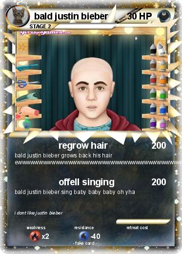 Pokemon bald justin bieber