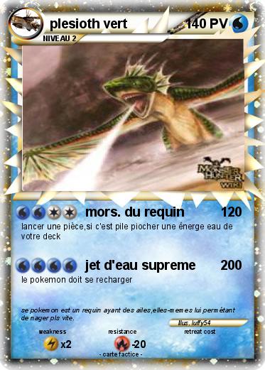 Pokemon plesioth vert