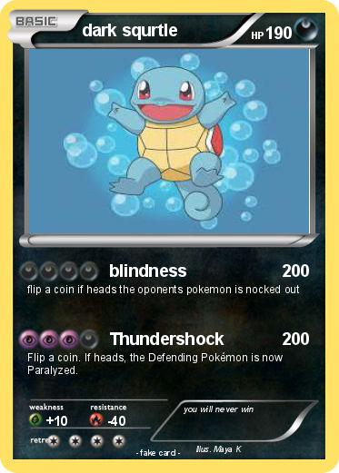 Pokemon dark squrtle