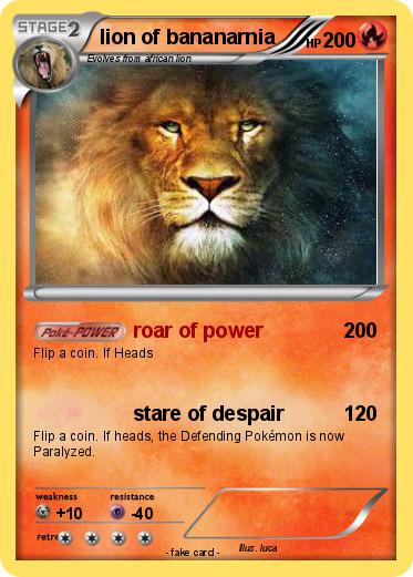 Pokemon lion of bananarnia