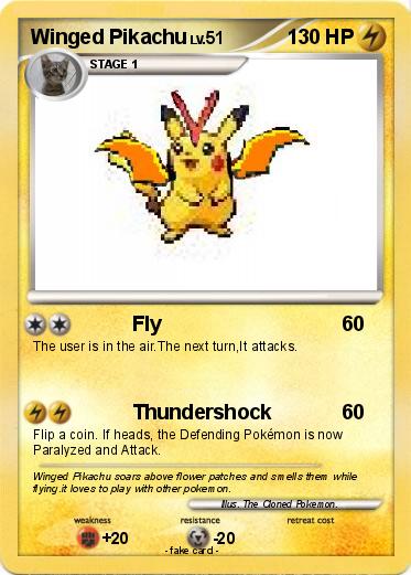 Pokemon Winged Pikachu