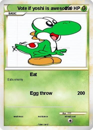 Pokemon Vote if yoshi is awesome