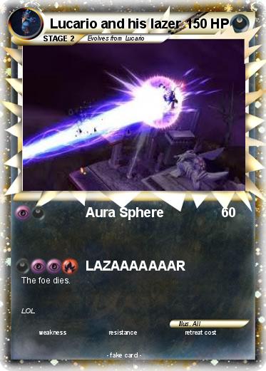 Pokemon Lucario and his lazer