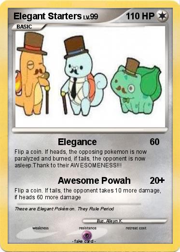 Pokemon Elegant Starters