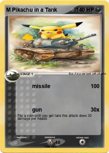 Pokemon M Pikachu in a Tank