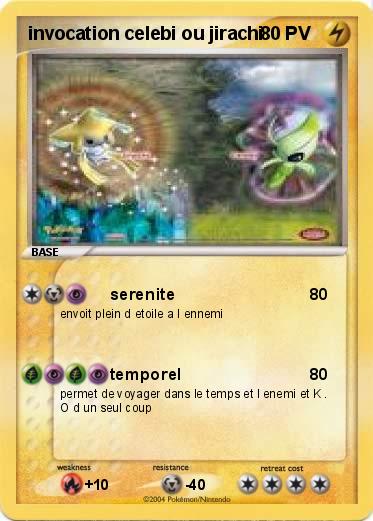 Pokemon invocation celebi ou jirachi
