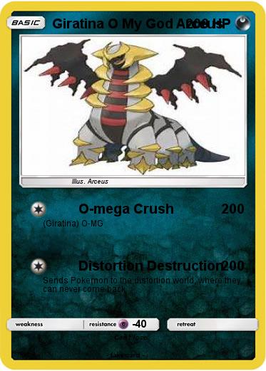 Pokemon Giratina O My God Arceus