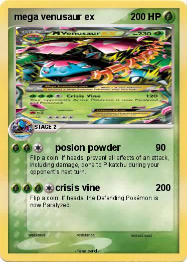 Pokemon mega venusaur ex