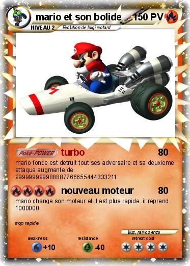 Pokemon mario et son bolide
