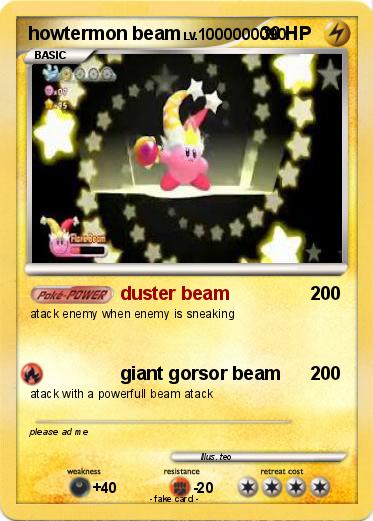 Pokemon howtermon beam