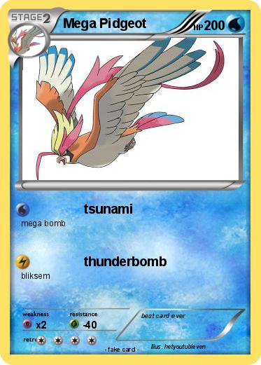 Pokemon Mega Pidgeot