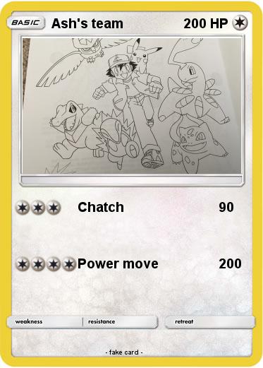 Pokemon Ash's team