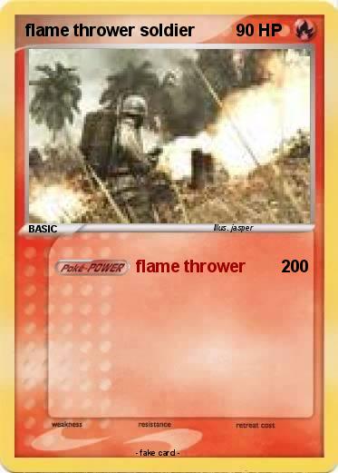 Pokemon flame thrower soldier