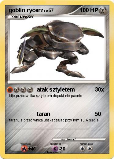 Pokemon goblin rycerz