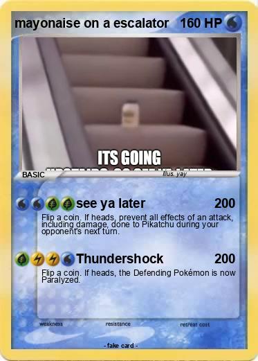 Pokemon mayonaise on a escalator