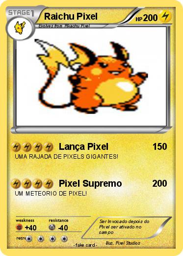 Pokemon Raichu Pixel