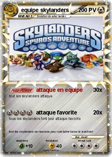 Pokemon equipe skylanders