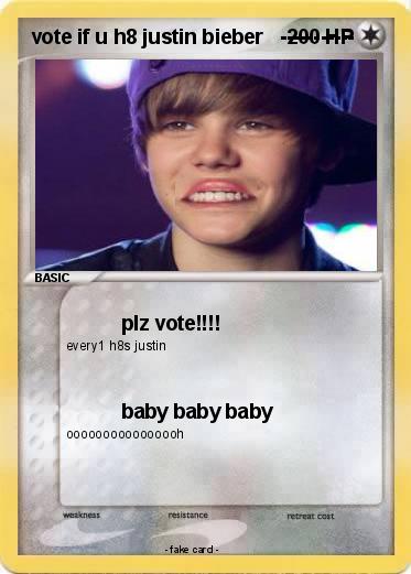 Pokemon vote if u h8 justin bieber   -----------