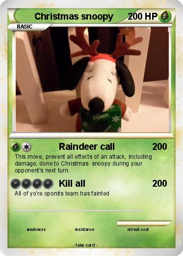 Pokemon Christmas snoopy
