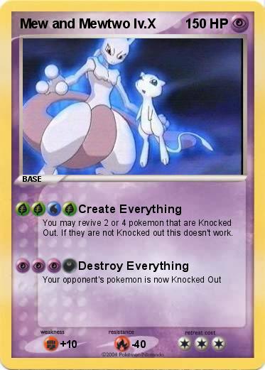 Pokemon Mew and Mewtwo lv.X