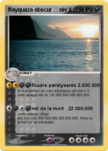 Pokemon Rayquaza obscur     niv X