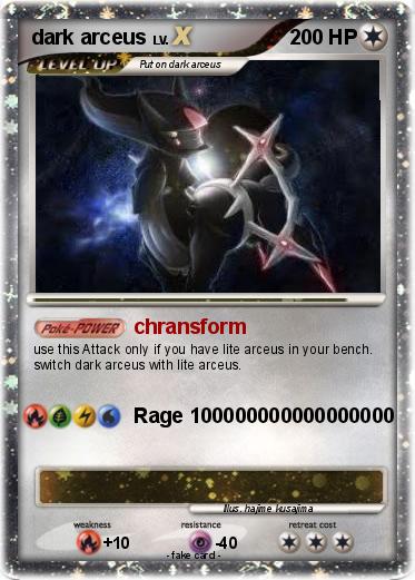 Pokemon dark arceus