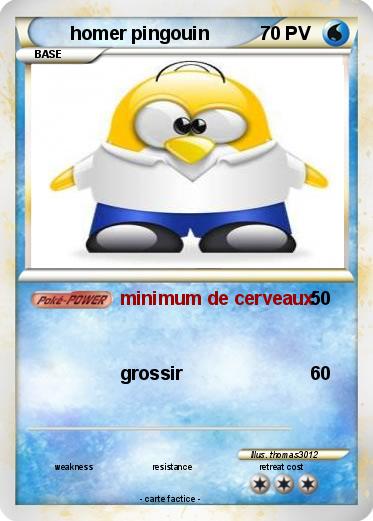 Pokemon homer pingouin