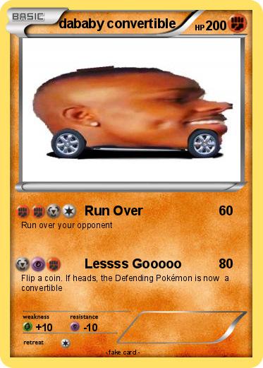 Pokemon dababy convertible