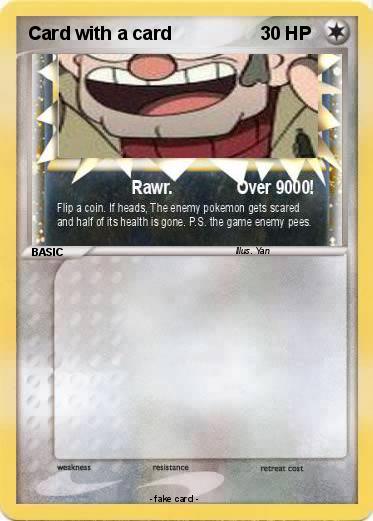 Pokemon Card with a card