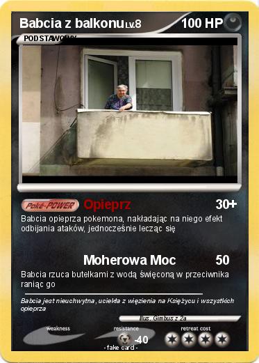 Pokemon Babcia z balkonu