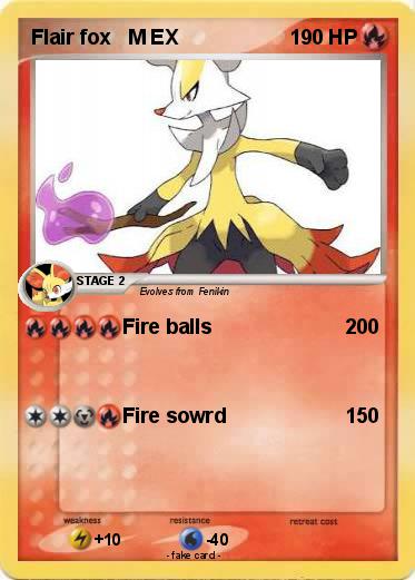 Pokemon Flair fox   M EX