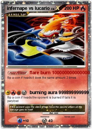 Pokemon infernape vs lucario