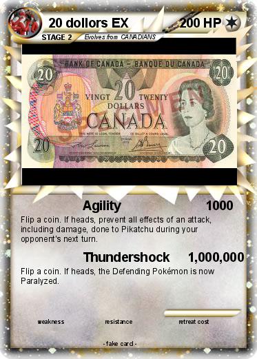 Pokemon 20 dollors EX