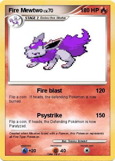 Pokemon Fire Mewtwo