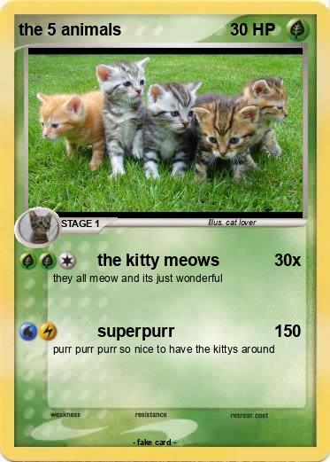 Pokemon the 5 animals