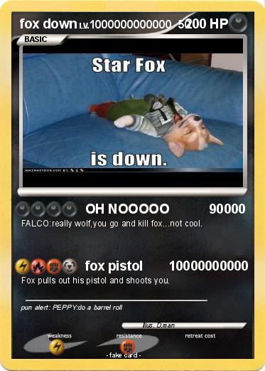 Pokemon fox down