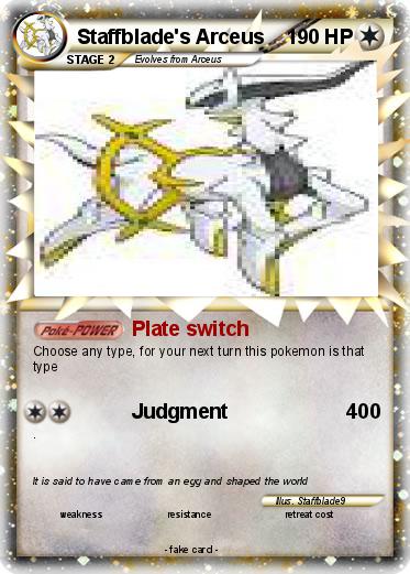 Pokemon Staffblade's Arceus