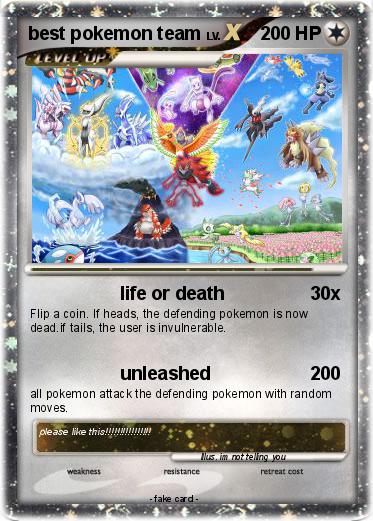 Pokemon best pokemon team