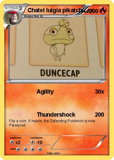 Pokemon Chatel luigia pikatchu ex